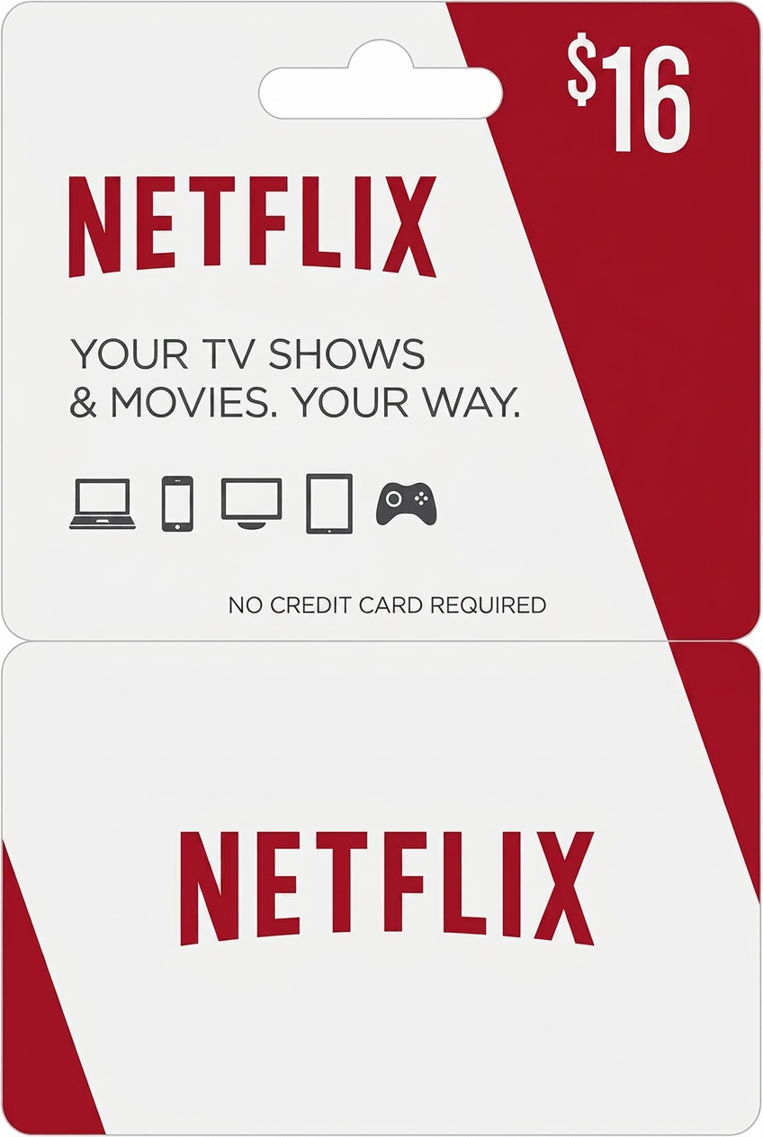 Gift Card Netflix 16$